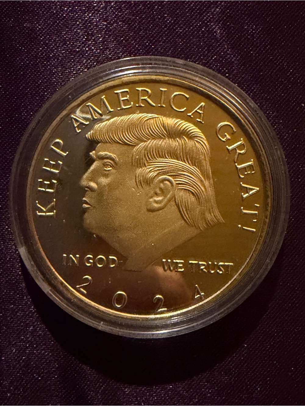 Gold Tone 2024 Commemorative Coin - "Keep America Great"